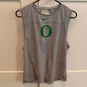 Women’s Nike Heather Gray Oregon Duck tank top